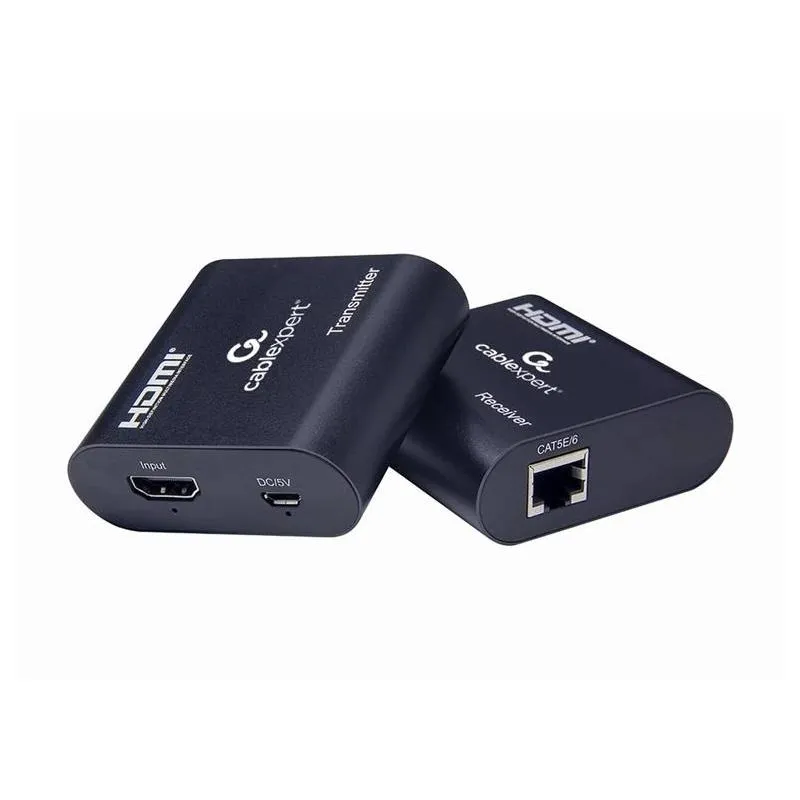 Gembird Extensor HDMI, 60 m, por cable LAN CAT6 Gembird Extensor HDMI, 60 m, por cable LAN CAT6