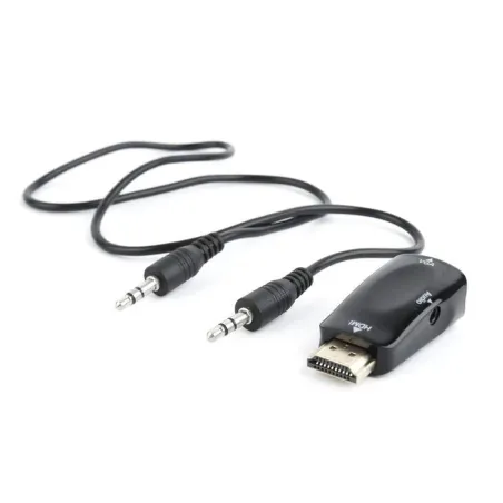 Gembird Adaptador HDMI a VGA y audio, negro