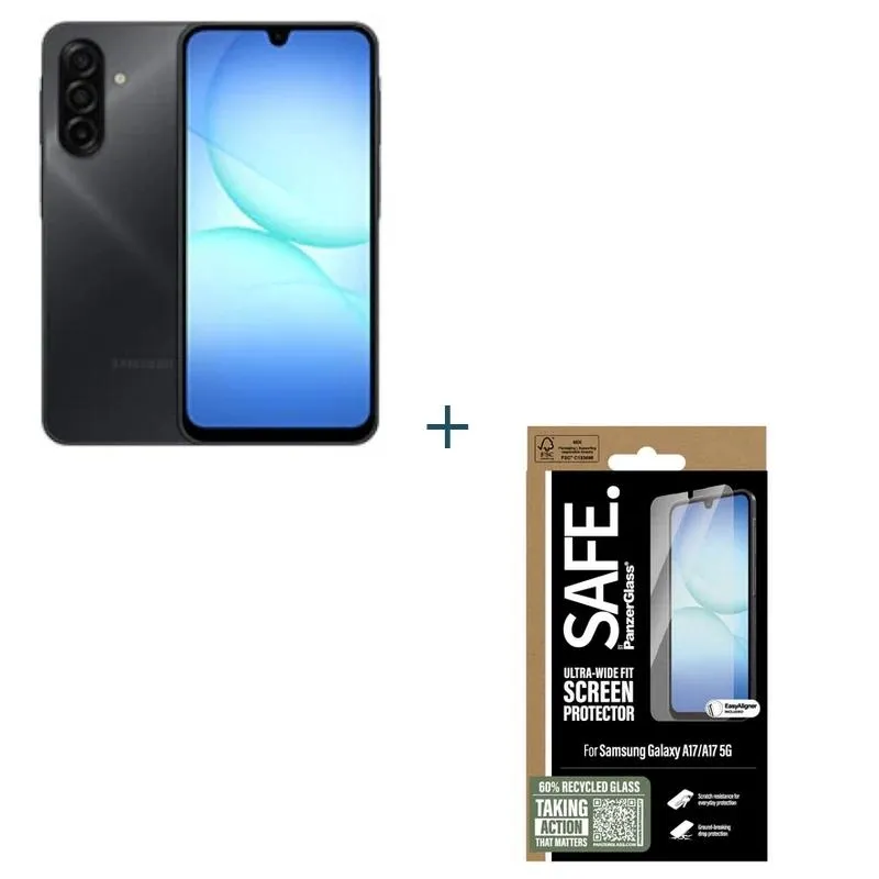 Samsung Galaxy A17 5G 256GB 8GB Negro+ Prot SAFE Samsung Galaxy A17 5G 256GB 8GB Negro+ Prot SAFE