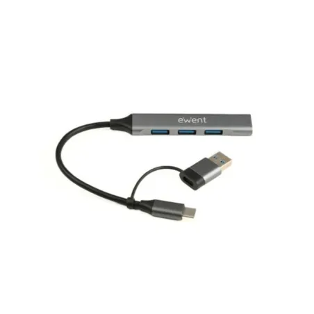 EWENT HUB USB-A-C 5Gbps 3puertos 3.1 USB A alum