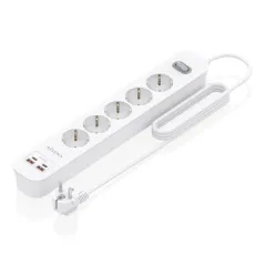 Aisens Regleta 5 tomas interruptor PD 2xUSBC 2xUSB