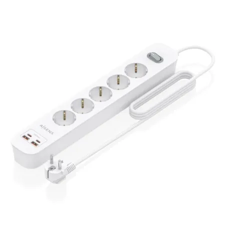 Aisens Regleta 5 tomas interruptor PD 2xUSBC 2xUSB