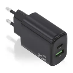 Aisens Cargador GaN 25W USB-C PD 3.0 USB-A QC3.0
