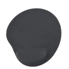 GEMBIRD Alfombrilla de gel con reposamuñecas Negra