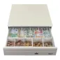 iggual Cajón portamonedas IRON-30W 42cm 5+5 blanco