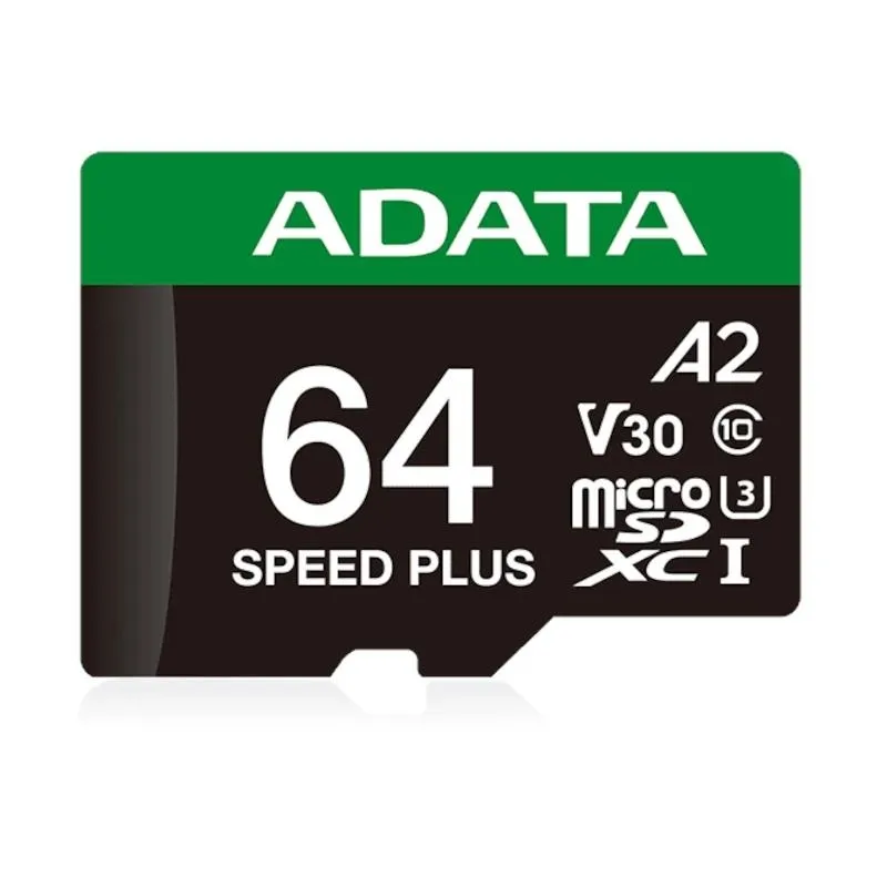 ADATA Speed Plus microSDXC UHS-I 64GB U3 V30 A2 ADATA Speed Plus microSDXC UHS-I 64GB U3 V30 A2