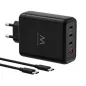 EWENT Cargador USB 140W GaN Fast 4-puertos 2m