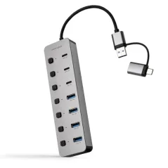 Nanocable Hub USB-C/A 4xUSB-A+3USB-C+USB-C 5V