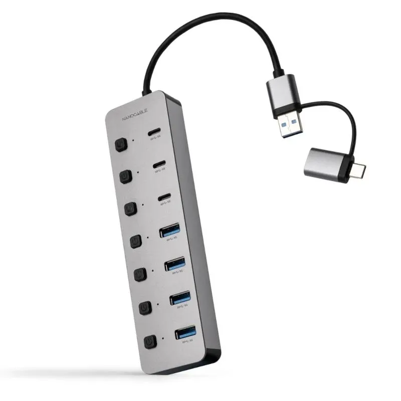 Nanocable Hub USB-C/A 4xUSB-A+3USB-C+USB-C 5V Nanocable Hub USB-C/A 4xUSB-A+3USB-C+USB-C 5V